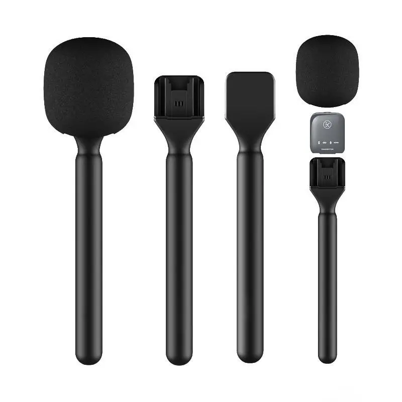 Adaptador de micrófono inalámbrico de mano para entrevistas con espuma antiviento para Rode Wireless GO II para Mic 1 2