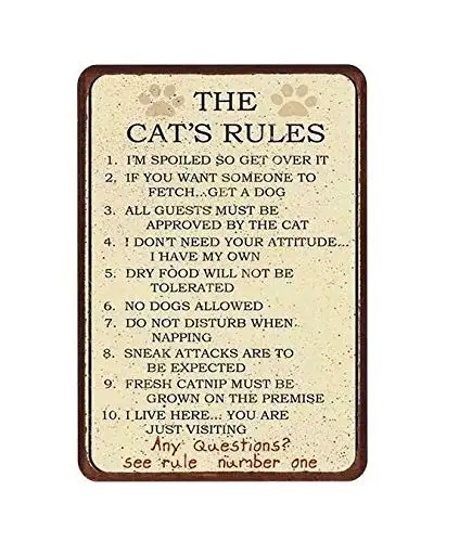 Металлическая винтажная жестяная вывеска в стиле ретро для домашних животных, кошек, собак, для двора, сада, дома, бара, клубов, вывески для украшения стен