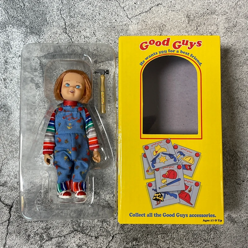 Hot Original Neca Good Guys Figure Burnt Chucky Real Clothes Horror Doll Action Figure Model Collecting Toys Doll Boy Gift Fans