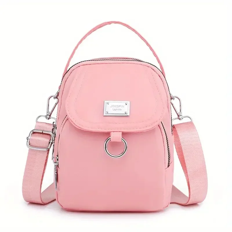 Lady Fashion Crossbody Cellphone HandBag Women Solid Color Simple Shoulder Bag Casual Card Holder And Wallet