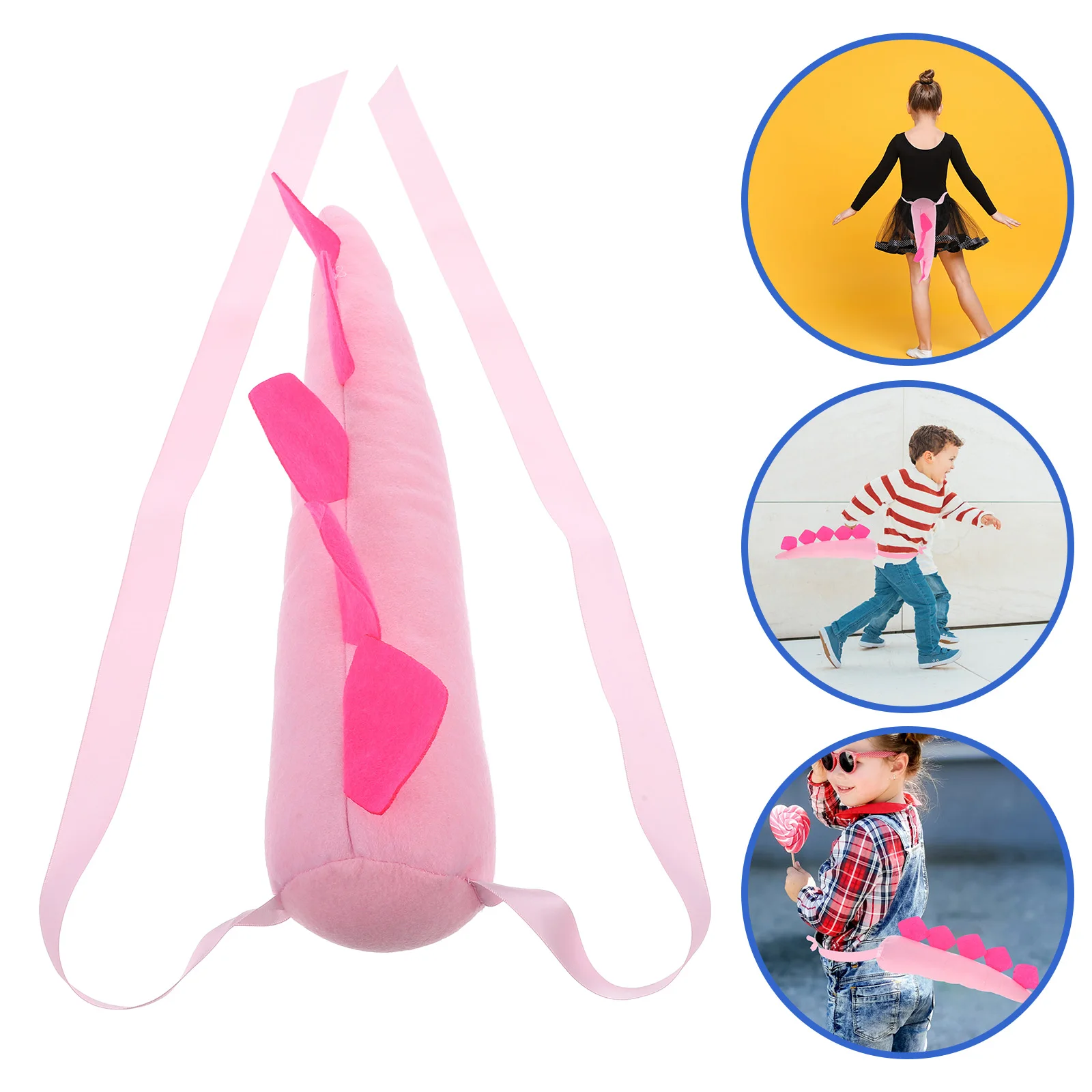 

Cute Dinosaur Tail Prop For Kids Dress Up Party Cartoon Accessory Lightweight Cloth Animal Cosplay Tail Dinosaur Costume Prop