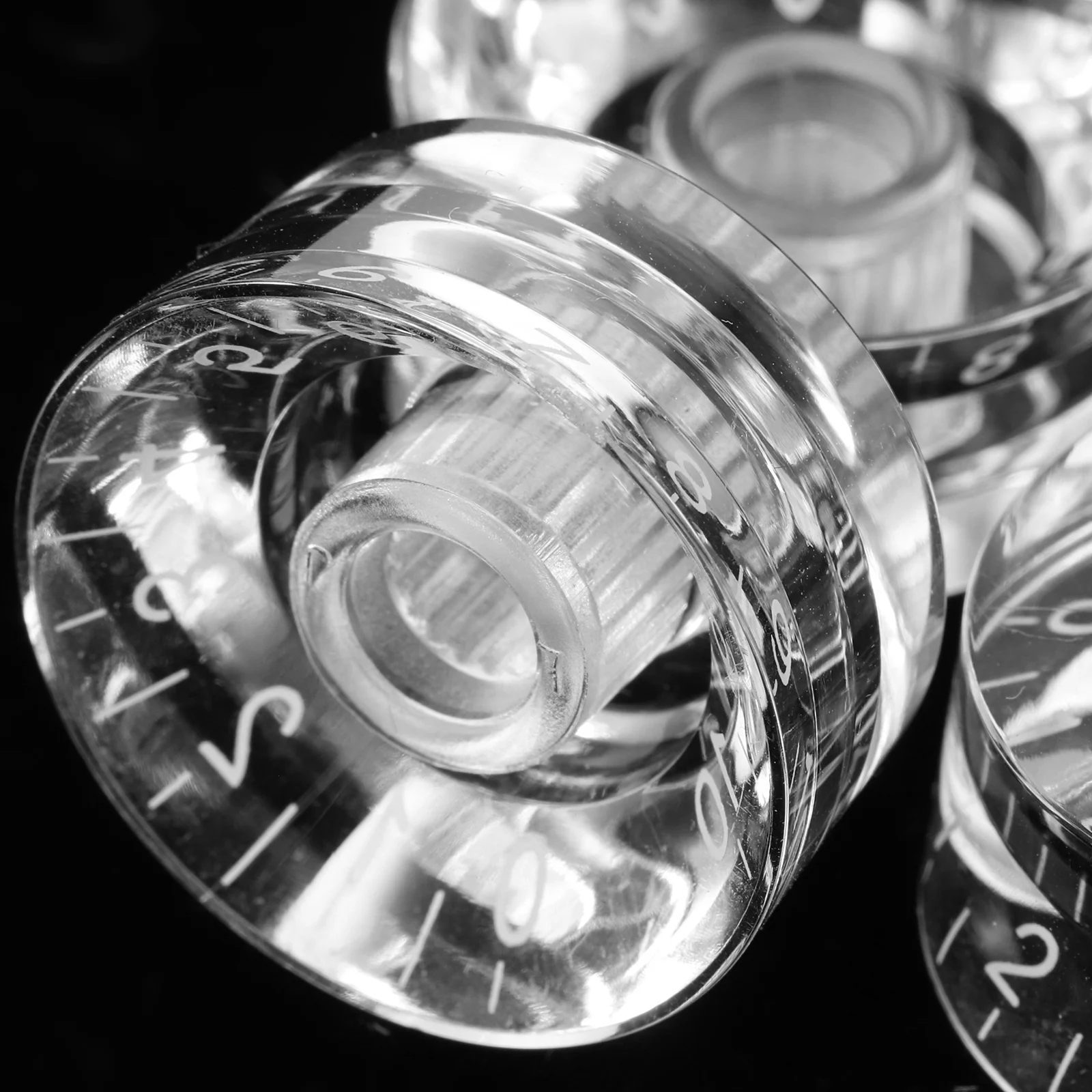 

4Pcs Guitar Potentiometer Knobs High Transparency Transparent Acrylic Volume Control Caps Electric Guitar Accessories