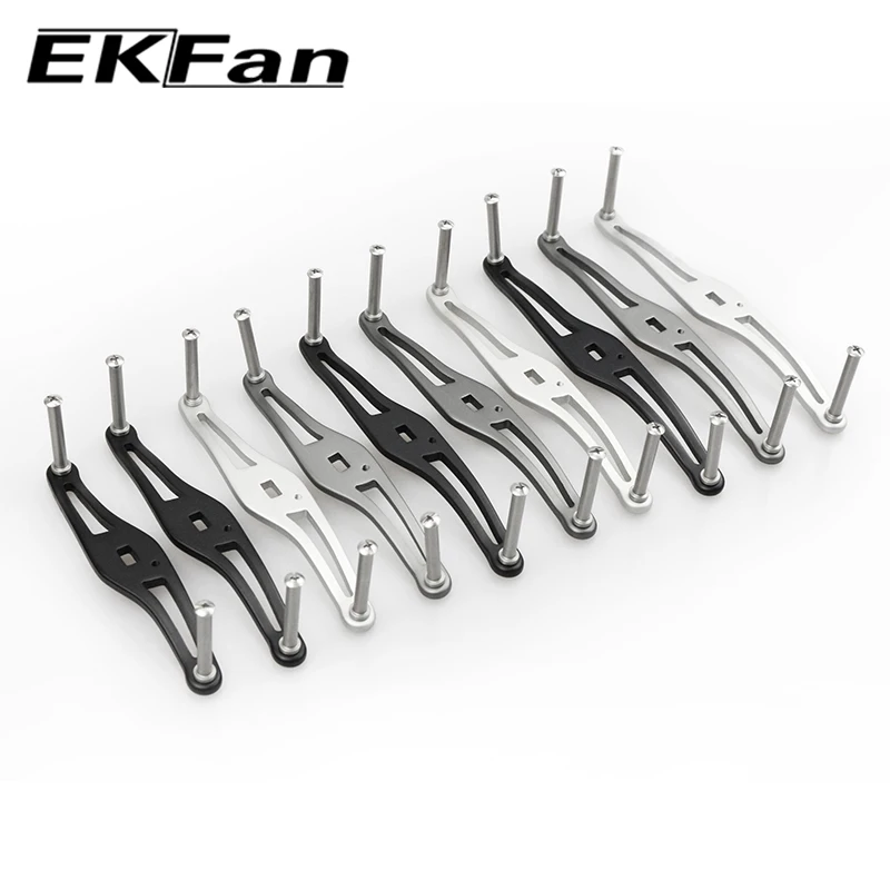 EKFan 7MMx4MM Holes 100MM 110MM 120MM 130MM Alloy Fishing Reel Handle For Bastcast Wheel Reels Handles DIY