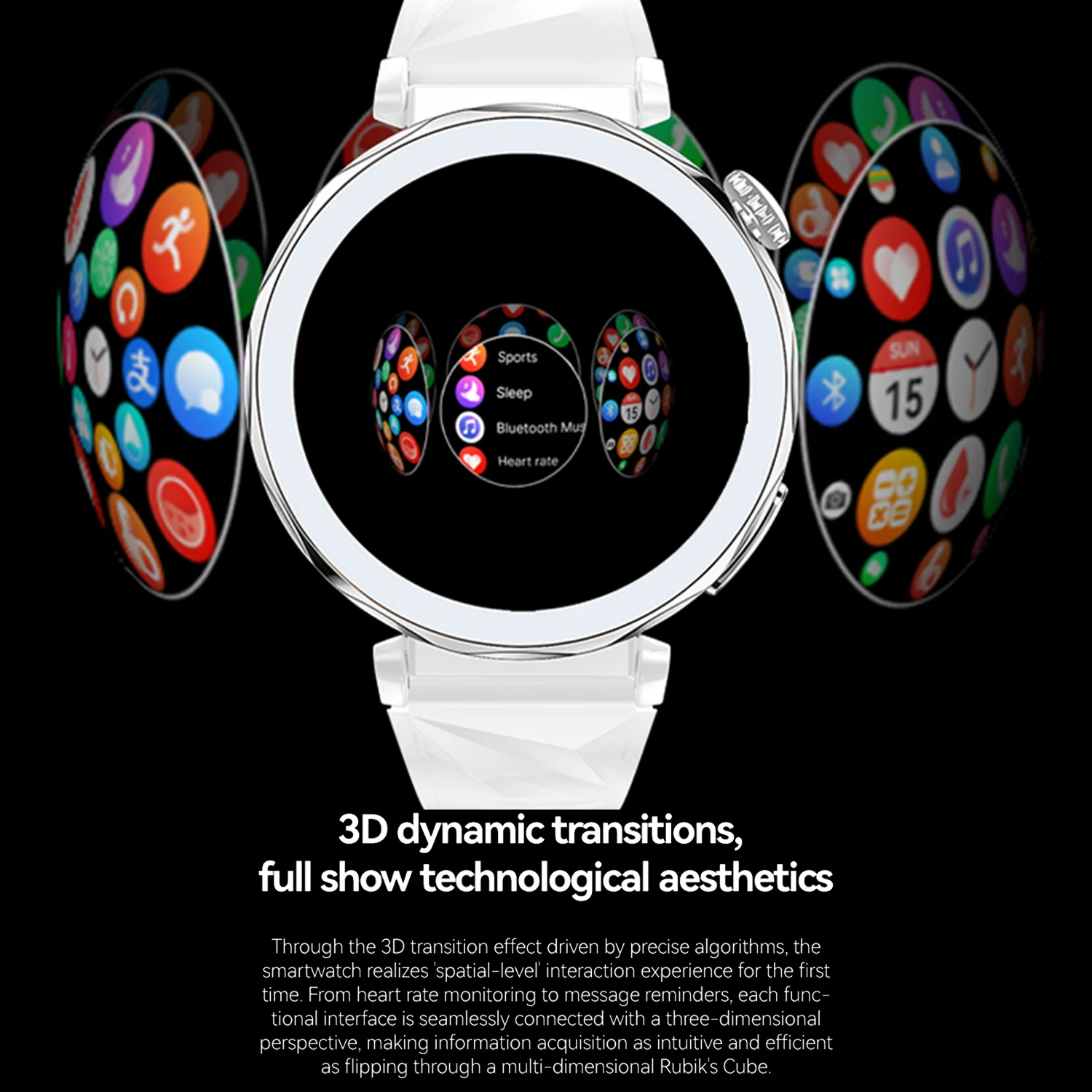 AMOLED Screen Lady Smart Watch Blue Tooth Call Voice Assistant NFC Heart Rate Health Women Watches Sports Smartwatch 2025 New