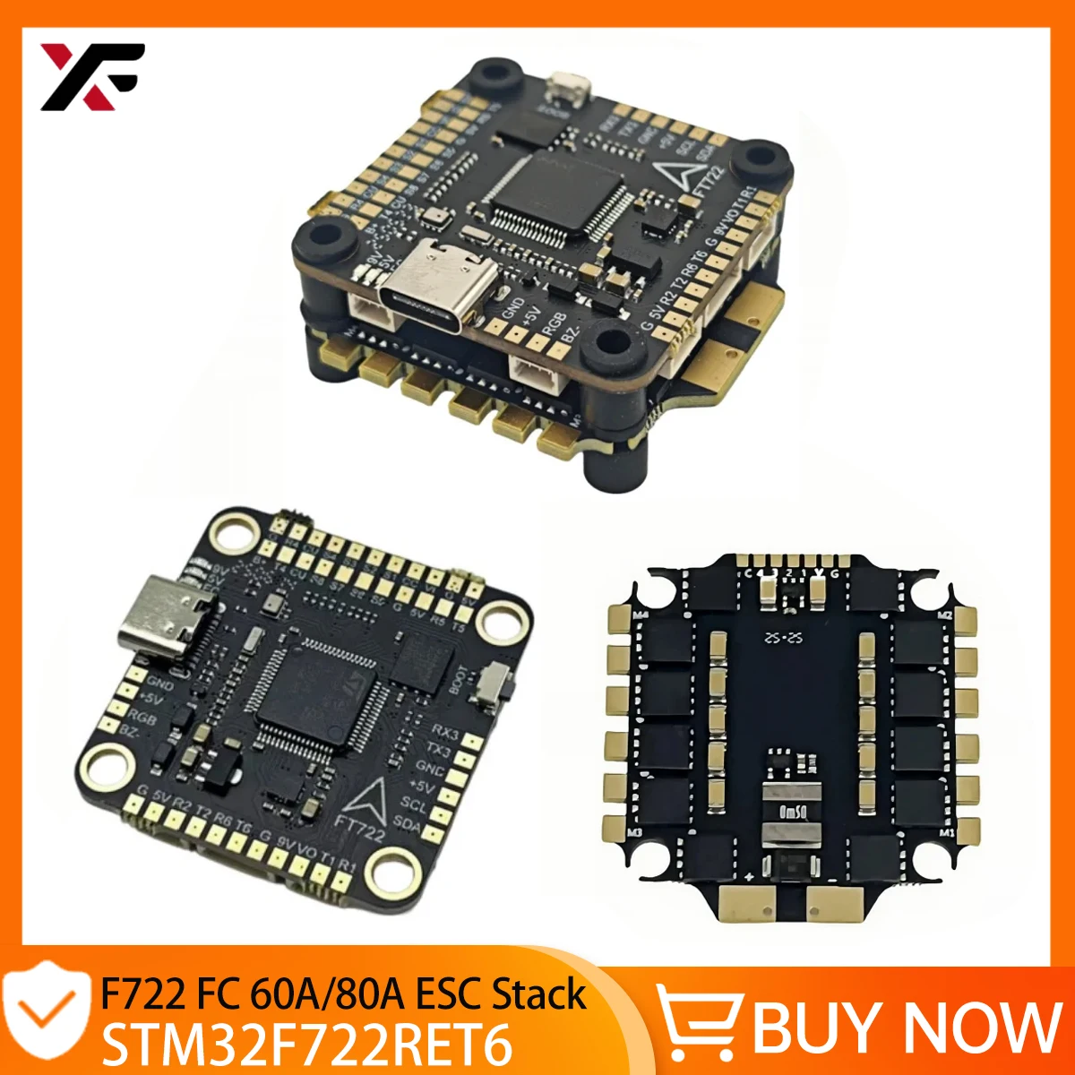 

XFlight F722 Stack F722 Управление полетом 60A/80A ESC 3-8S Lipo Combo 30,5x30,5 мм STM32F722RET6 для RC FPV Freestyle Racing Drone