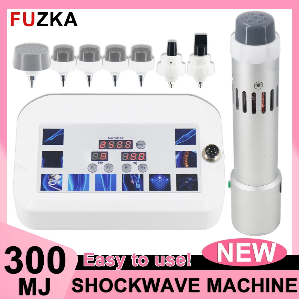 Shockwave Therapy Machine Tennis Elbow Physiotherapy 300mj Shock Wave Device ED Treatment Pain Relief Body Massager ﻿Relax Mass