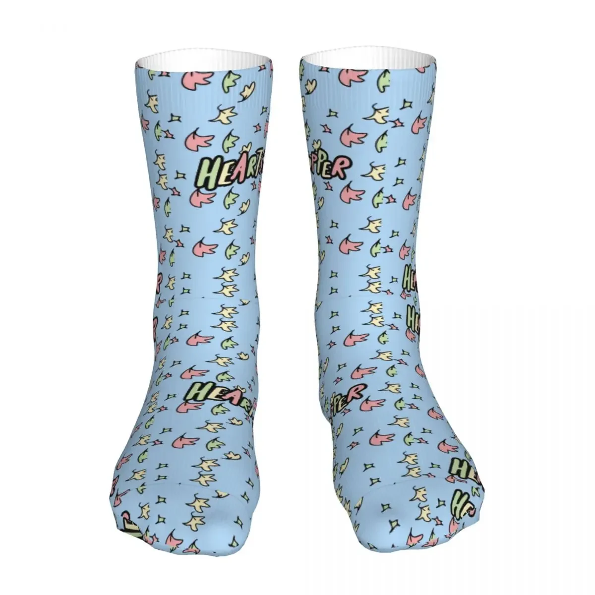 Men Sports Heartstopper Leaves Pattern Socks Cotton Happy Women Sock