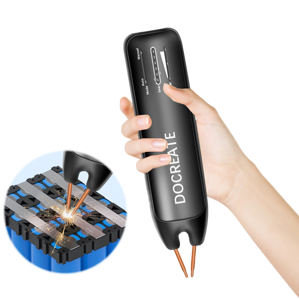 

Battery Spot Welder 11 Gear Adjustable Automatic and Manual Modes Handheld Spot Welding Machine for 18650 Battery Nickel Sheets
