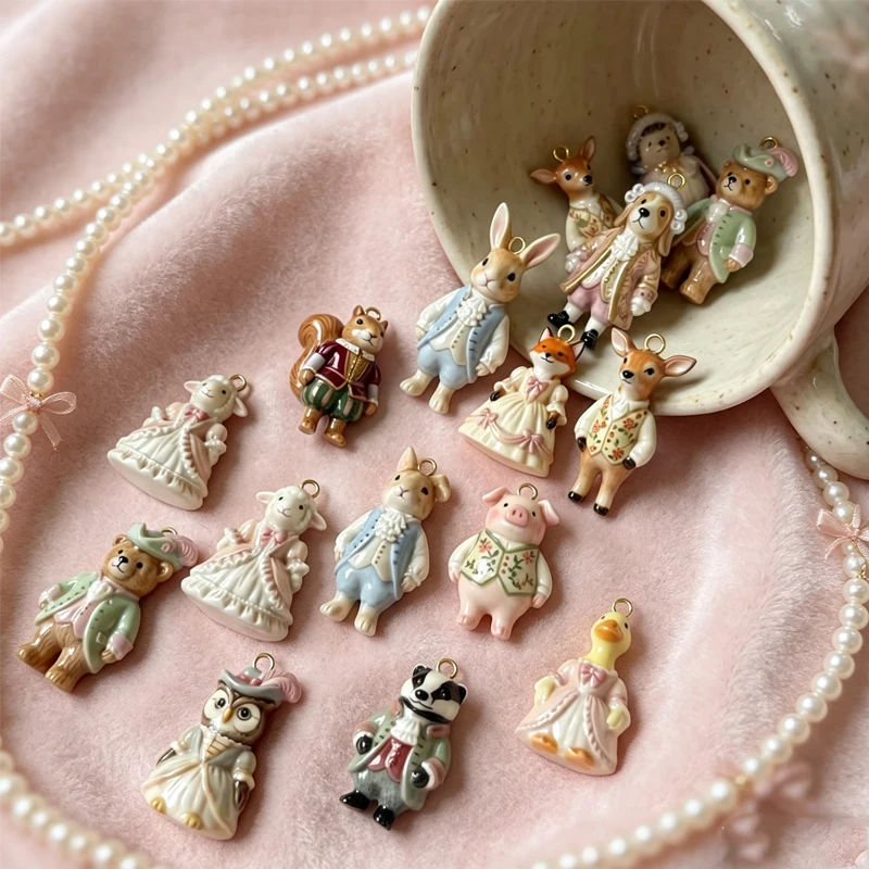 Copper Rococo/' Animal Figure Charm Pendant Gold 'Plated Cute Retro Charms For Women DIY Handcraft Bracelet Necklace Accessories