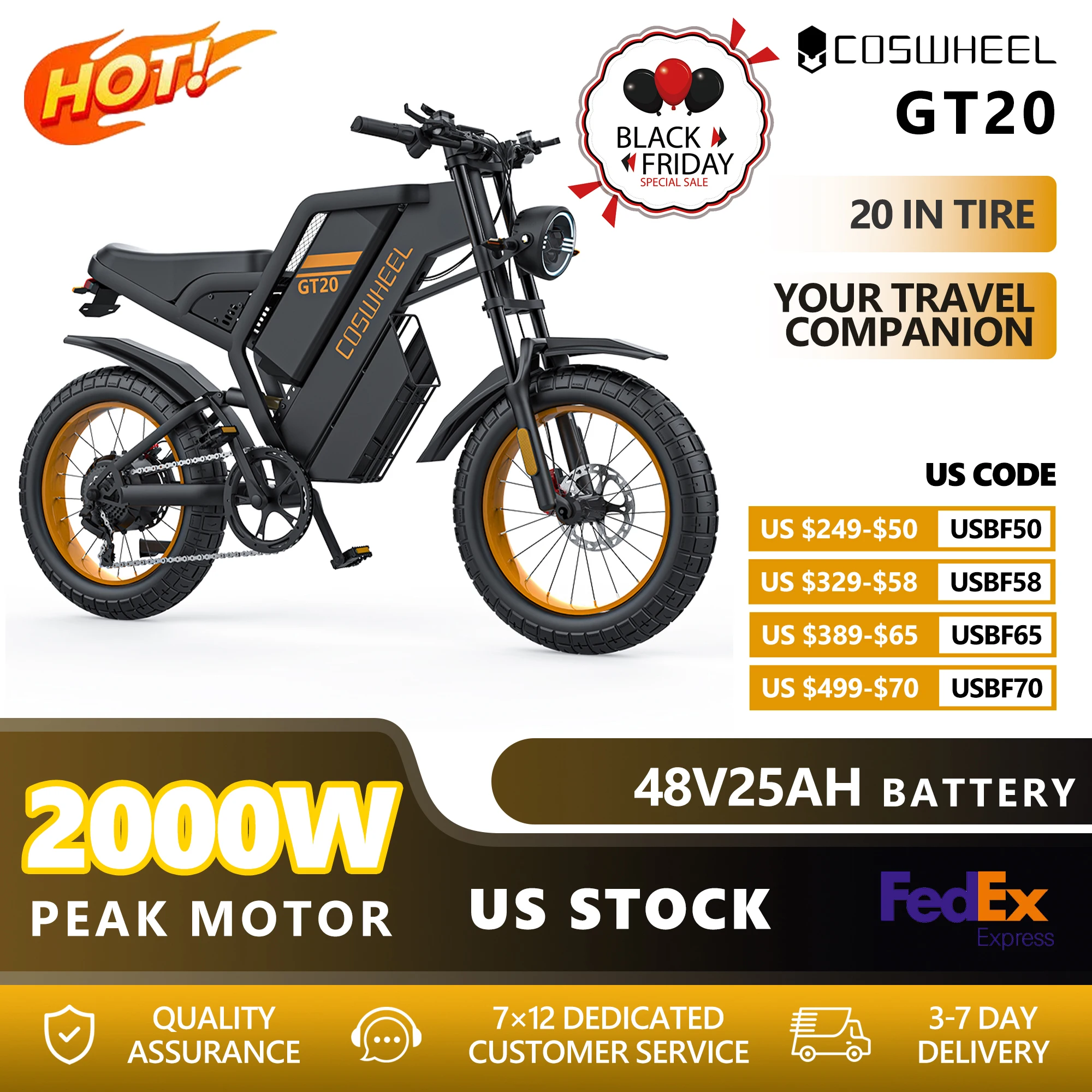 

COSWHEEL GT20 Electric bike 1500W Motorcycle 48V 25AH Battery Electric Mountain bikes Electric Dirt Bike Fat Tires Ebike