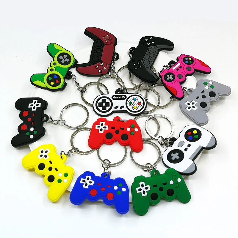 1PCS PVC New Style Game Machine Keychain & Keyring Cute Gamepad Joystick Chain Keychains Bag Car Hanging Fit Men Boy Keys 2022