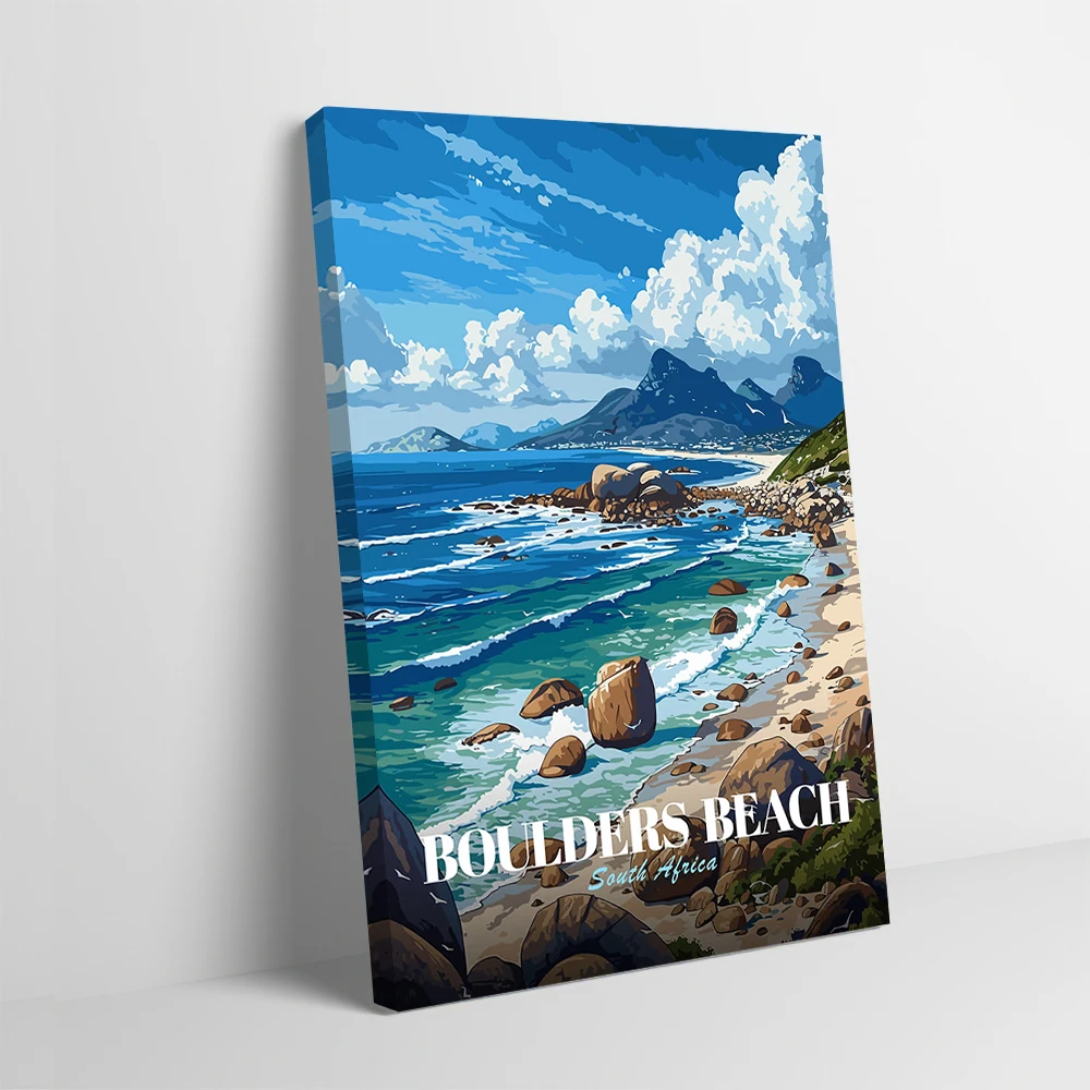 

Boulders Beach Южная Африка печать плакатов фотографии настенная живопись на холсте для украшения игровой комнаты домашняя декоративная картина