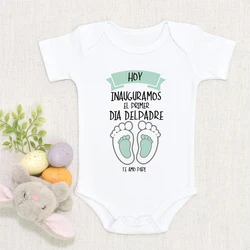 Today Inaugurate The First Day of The Father Baby Bodysuit New Born Short/long Sleeve Romper Fathers Day Toddler Outfits