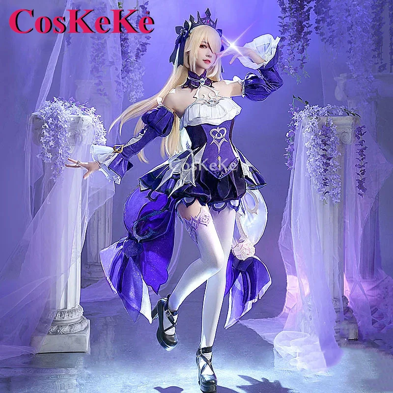 CosKeKe Fischl Cosplay Game Genshin Impact Costume New Skin Sweet Elegant Uniforms Women Halloween Party Role Play Clothing S-XL