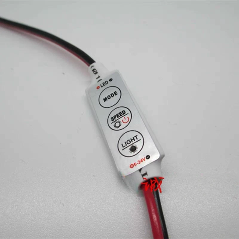 3-button manual led light with Mini controller 12V light strip dimmer Monochrome module pulsating breathing flash light