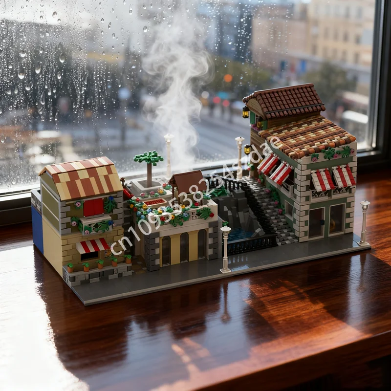 4364 قطعة MOC ليتل إيطاليا وحدات وحدات نموذج اللبنات هدايا عيد الميلاد العمارة تجميع فكرة التعليم لعبة أطفال #1