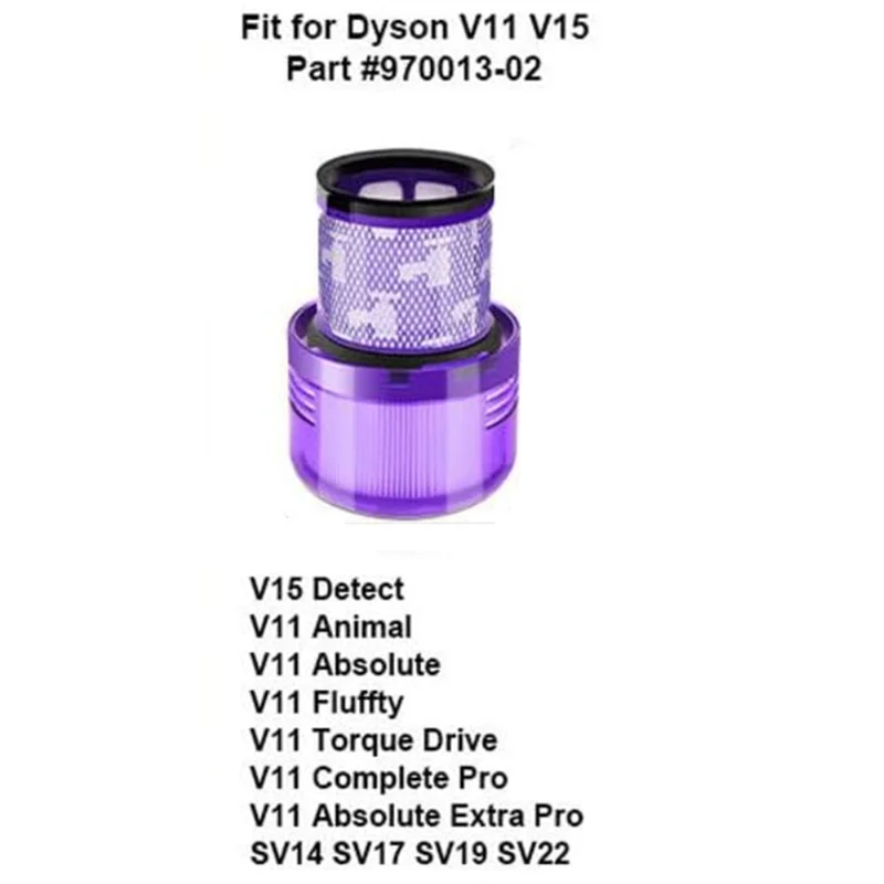 A86I-다이슨 V11/SV14/SV15/SV17/SV22/SV28 진공 부착물용 진정한 HEPA 프리미엄 교체 필터 부품 교체 #   970422-01