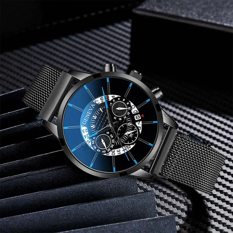 

Popular Men's Watch AliExpress Business Leisure Magnet with Calendar Men's Watch Personalized Three Eye Watch