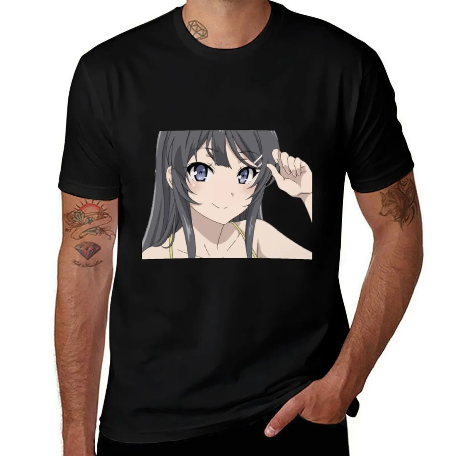 

Mai Sakurajima - RASCAL DOES NOT DREAM OF BUNNY GIRL SENPAI T-Shirt t shirts for man pack cotton g man t shirts for men T-Shirt