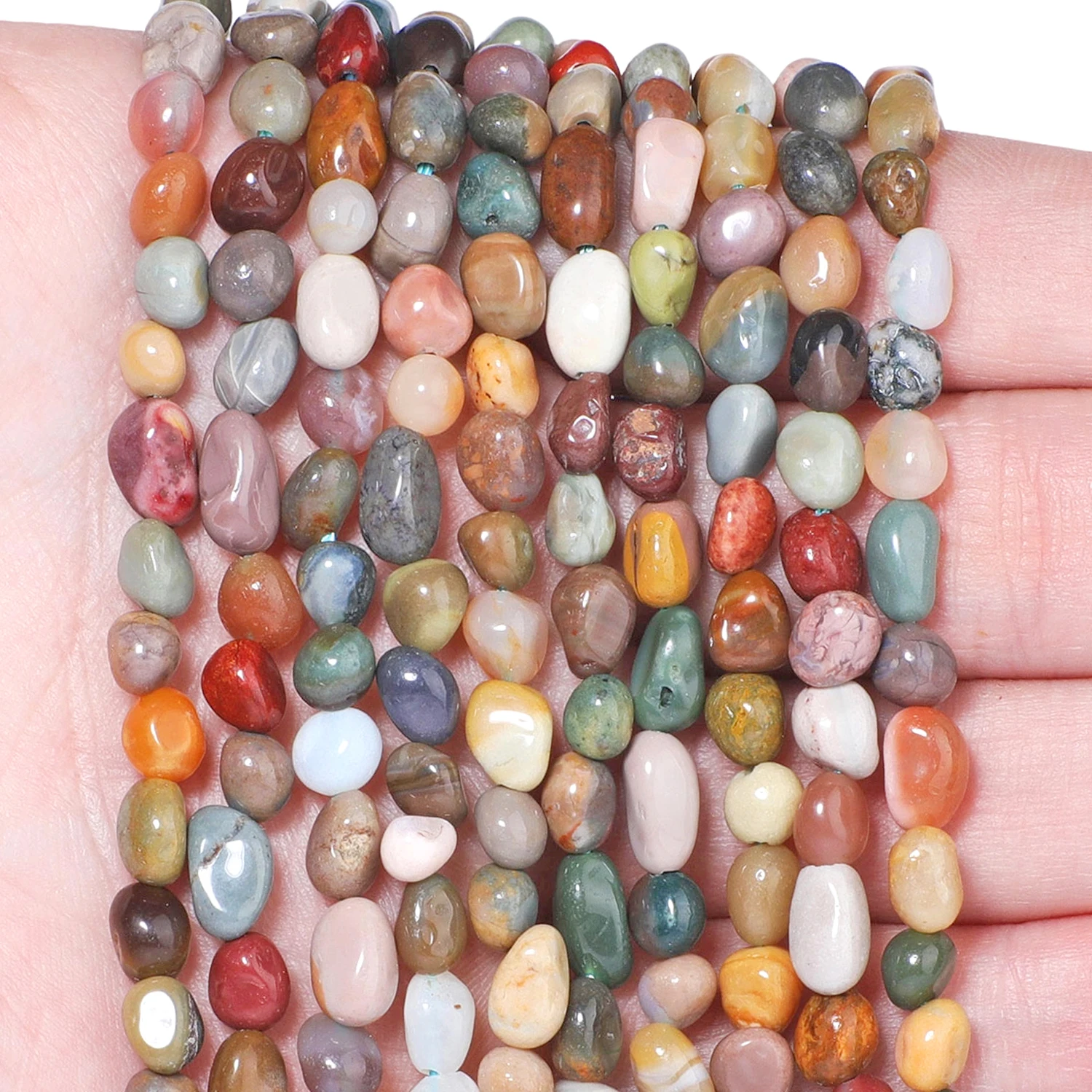 Natürliche Alashan-Achat-Steinperlen, 4–6 mm, unregelmäßig geformte Steinperlen für die Schmuckherstellung, DIY-Armband-Zubehör