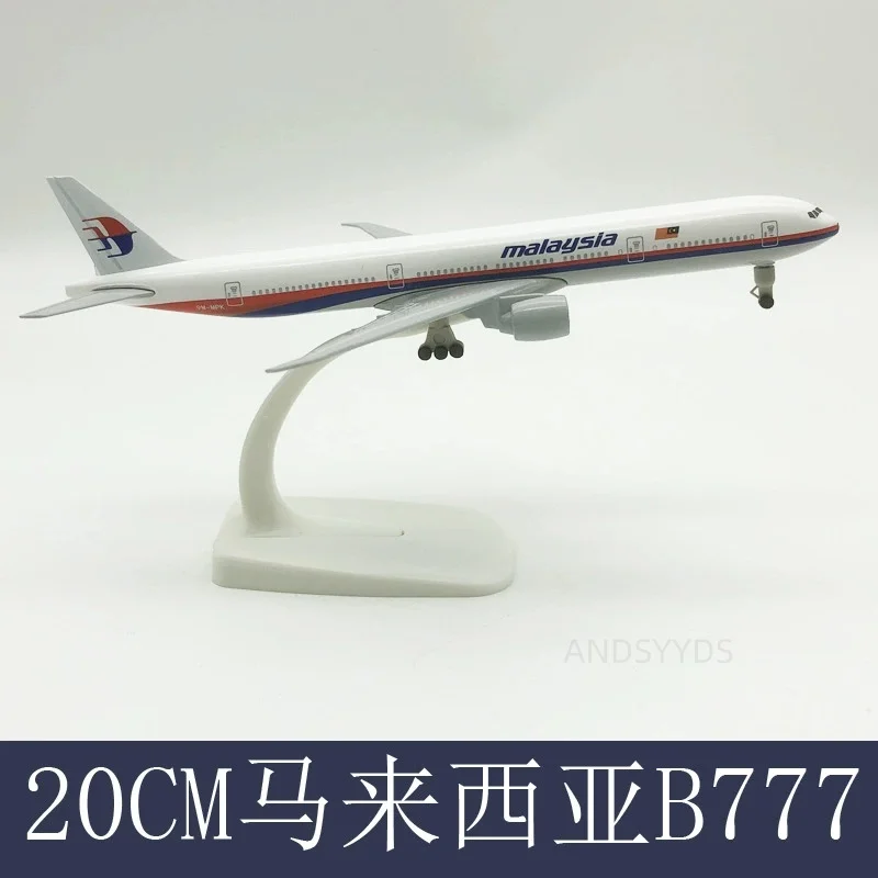 20cm Malaysia Airlines B777 plane model aircraft toys for boy	With Wheels & Base Miniature Airplane Model Souvenir Plane Toy view 6