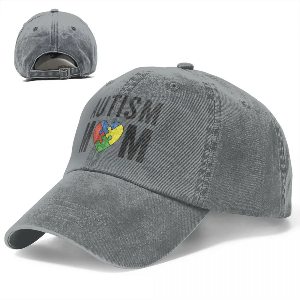 Autism Mom Baseball Caps Accessories Classic Distressed Cotton Mothers Day Gifts Snapback Trucker Hat Adjustable Fit