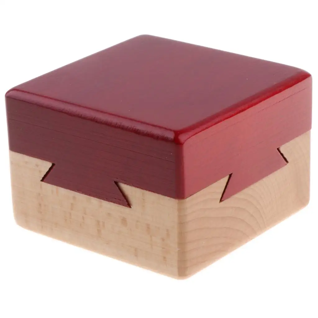 Mini 3D Brain Teaser Wooden Drawers Gift Jewelery Box Puzzle Toy