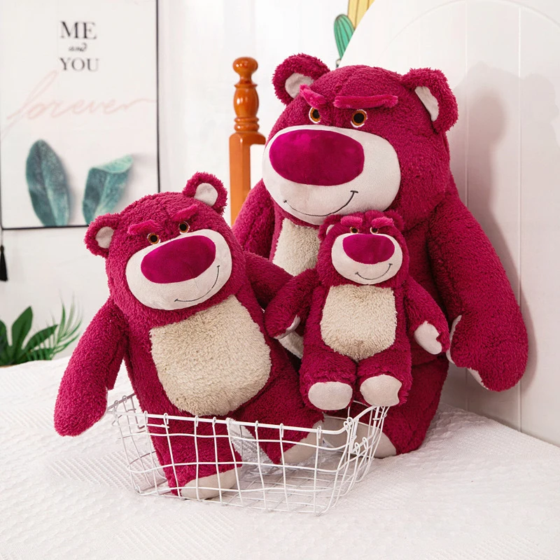 

Кавайный клубничный медведь, плюшевая игрушка, мягкая кукла для детей, подарок на день рождения, милая подушка, плюшевый подарок для девочки