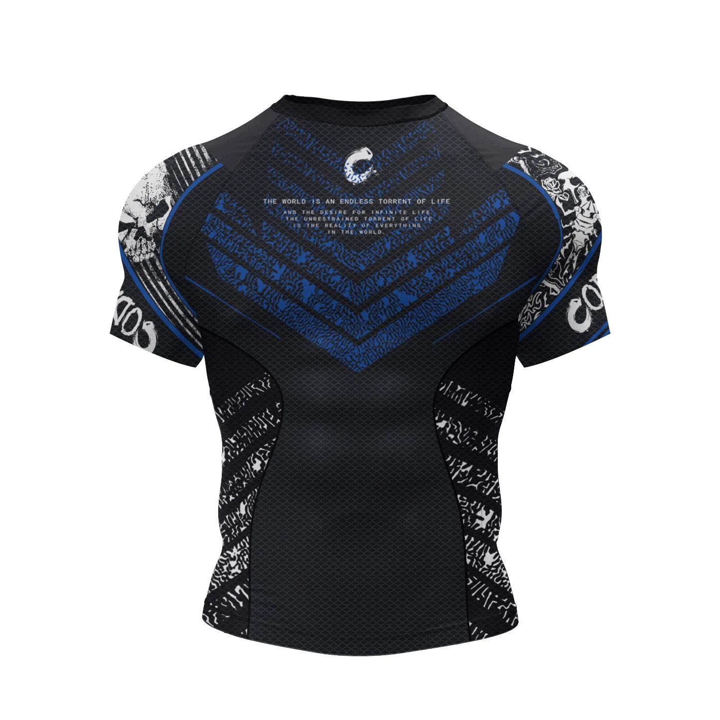 MMA Rash Guard Men's Short Sleeve Compression Fit BJJ Training Shirt Moisture Wicking Anti-Bacterial Fitness Gym Apparel