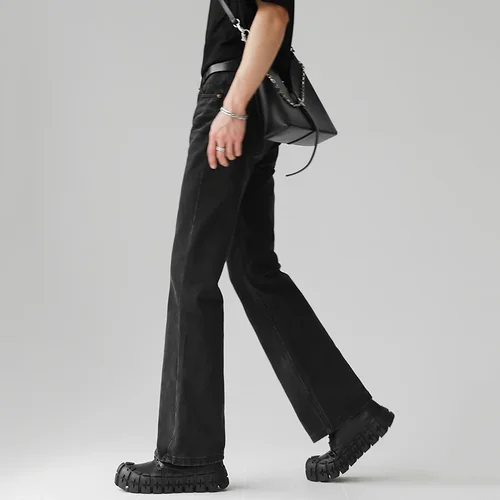 Imagen 2 del producto Nuevos Jeans de Hombre en Oferta, Corte Bootcut, Casuales, Holgados, de Pierna Recta, Pantalones Vaqueros de Mezclilla, Tendencia Masculina, Clásicos, Simples, Negros y Azules