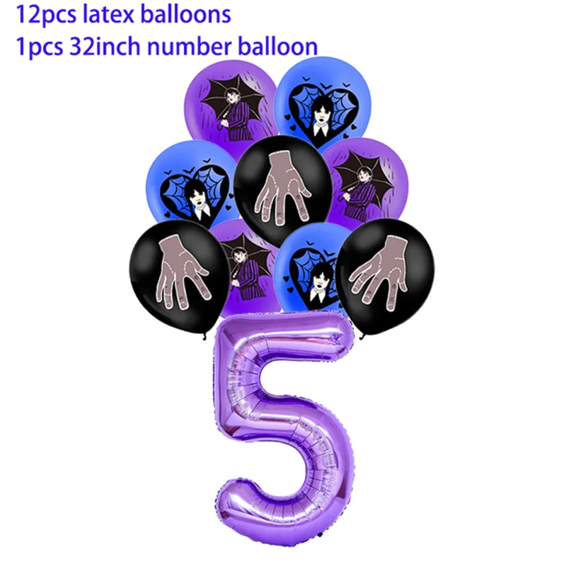 Film środa Adams Dekoracja urodzinowa Aluminiowy balon foliowy Wakacje Wydarzenie Lateksowa aranżacja balonów Baby Shower