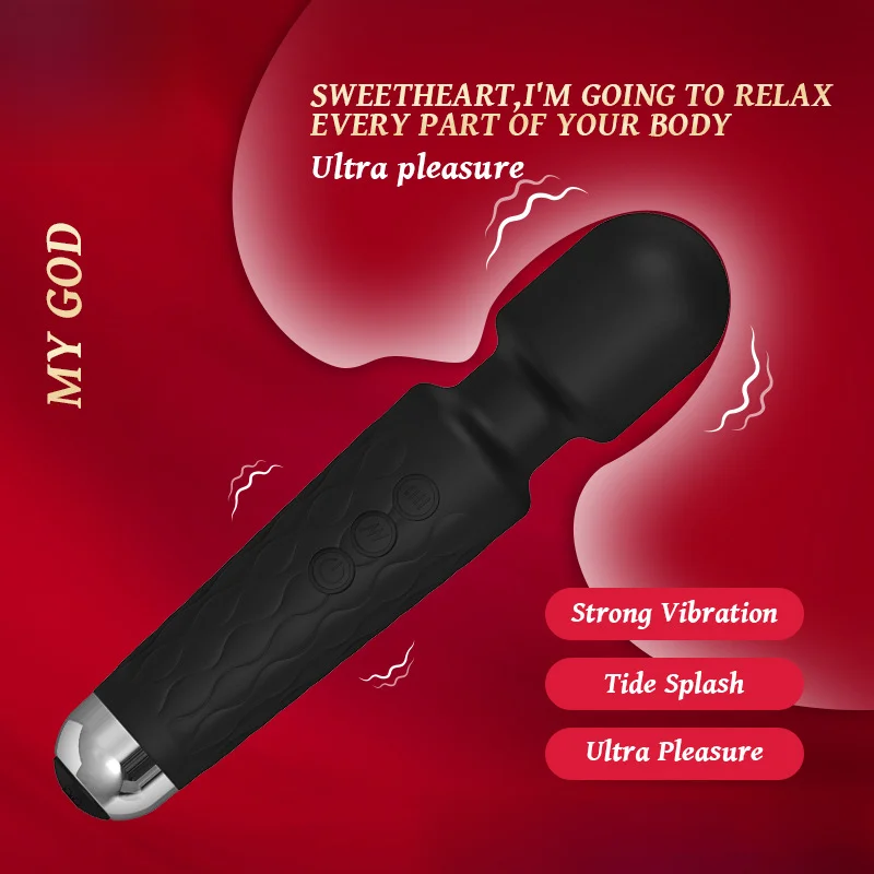 

Personal Body Massager Vibrators Sex Toy For Women Men 28 Vibration Modes Waterproof AV Stick Fun Massage Stick Adult Products