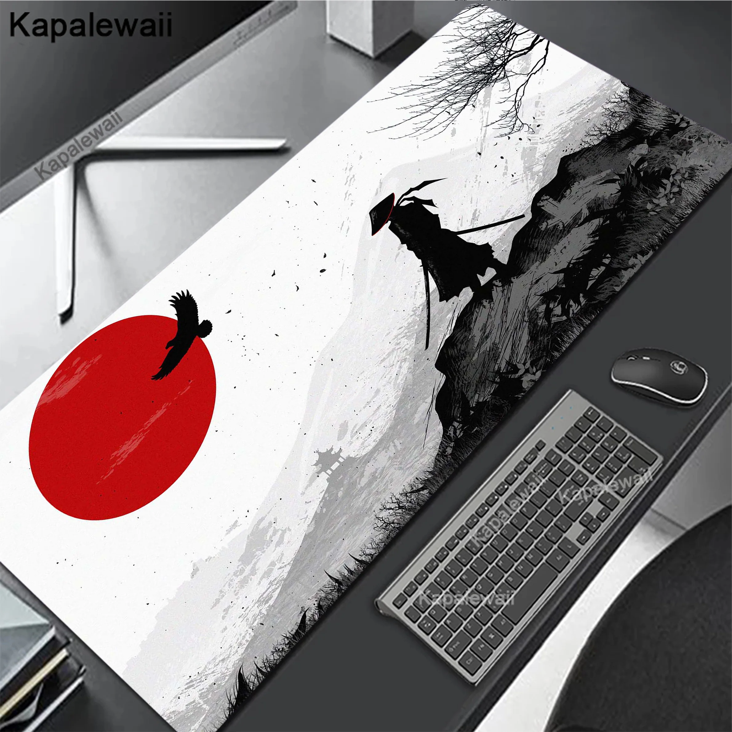 

Japanese Style Gaming Mousepad Gamer Speed Accessories Keyboard Pads Computer Mouse Pad Locking Edge Large Mouse Mat XXL