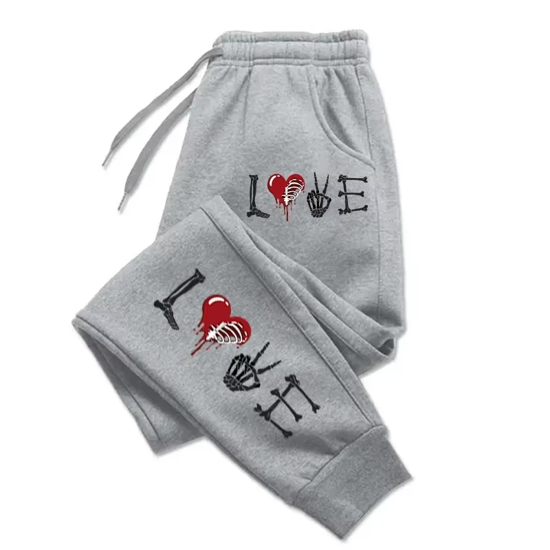 

Love Skeleton Printing Sweatpants For Women Casual Autumn Woman Pant Trendy Street Pants Woman Hip Hop Comfortable Joggers