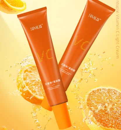 Five Types Vitamin C Face Cream Essential Whitening Cream For Lazy People Makeup Primer Concealer Brighten Isolation Moisturizer