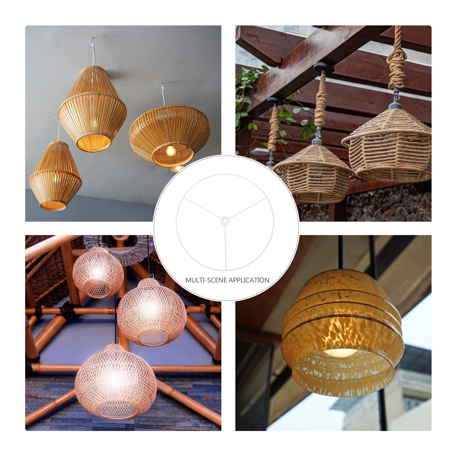 

2pcs Lampshade Bracket Round Frame for Table Ceiling Lights Durable AntiRust CorrosionResistant Sturdy Smooth Surface Lighting