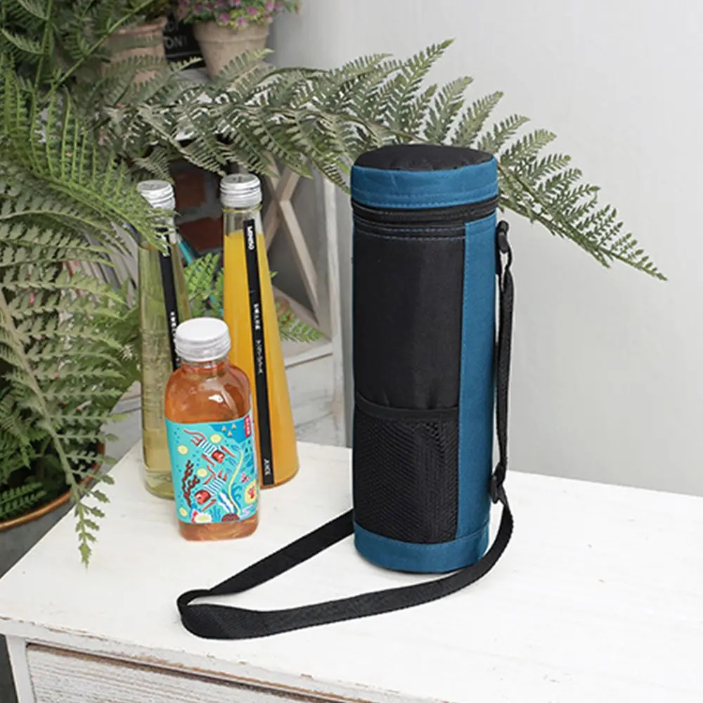 Water Bottle Cooler Bag Universal Water Bottle Pouch High Capacity Insulated Cooler Bag Outdoor Traveling Camping Hiking