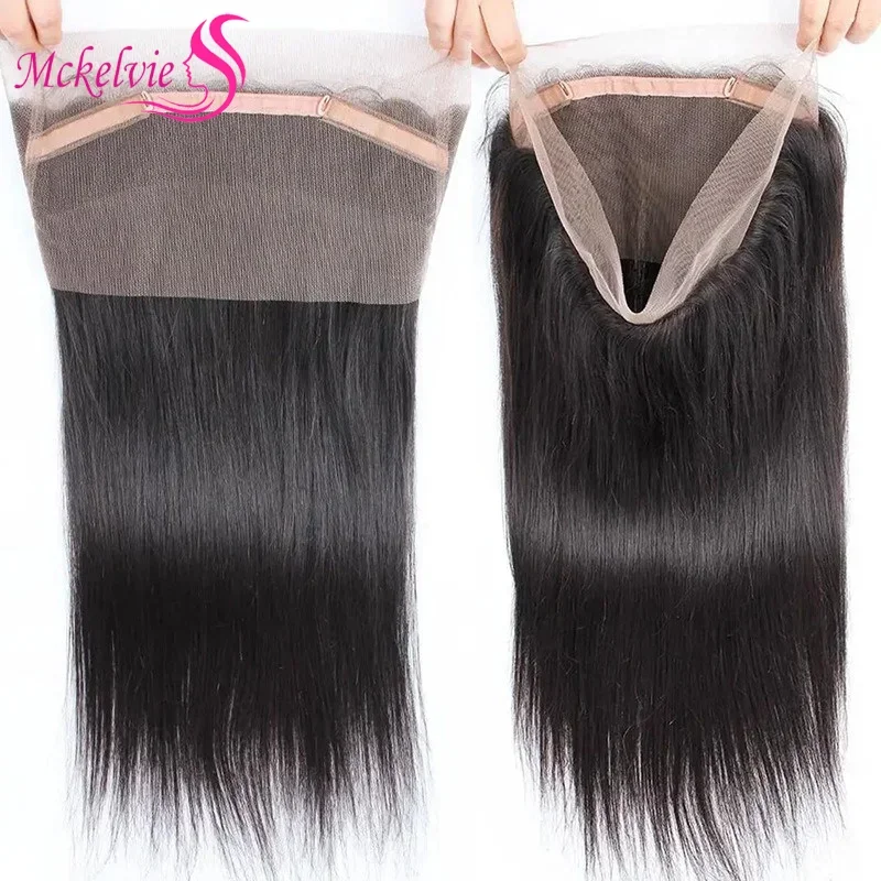 360 Lace Frontal Brazilian Straight Hair 100% Remy Human Hair Lace Frontal For Woman Transparent Swiss Lace Soft and Silky