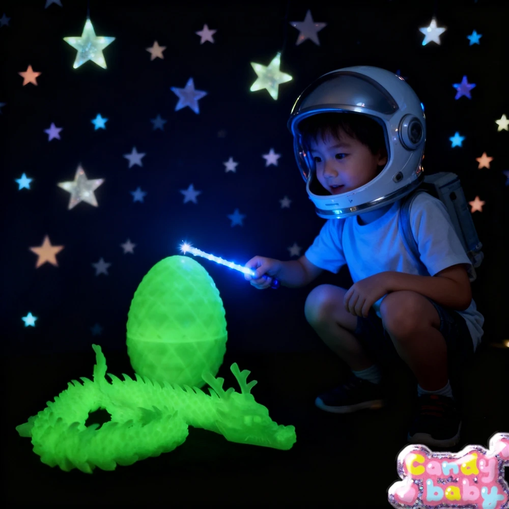 Creative Decompression Dragon Egg Chameleon Pendulum 3D Printing Complete Set of Gifts Colorful Set Toys Colorful Decoration