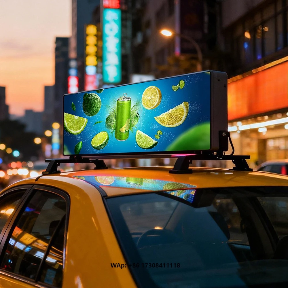 LED screen Digital taxi roof LED display Car roof screen Outdoor taxi advertising screen