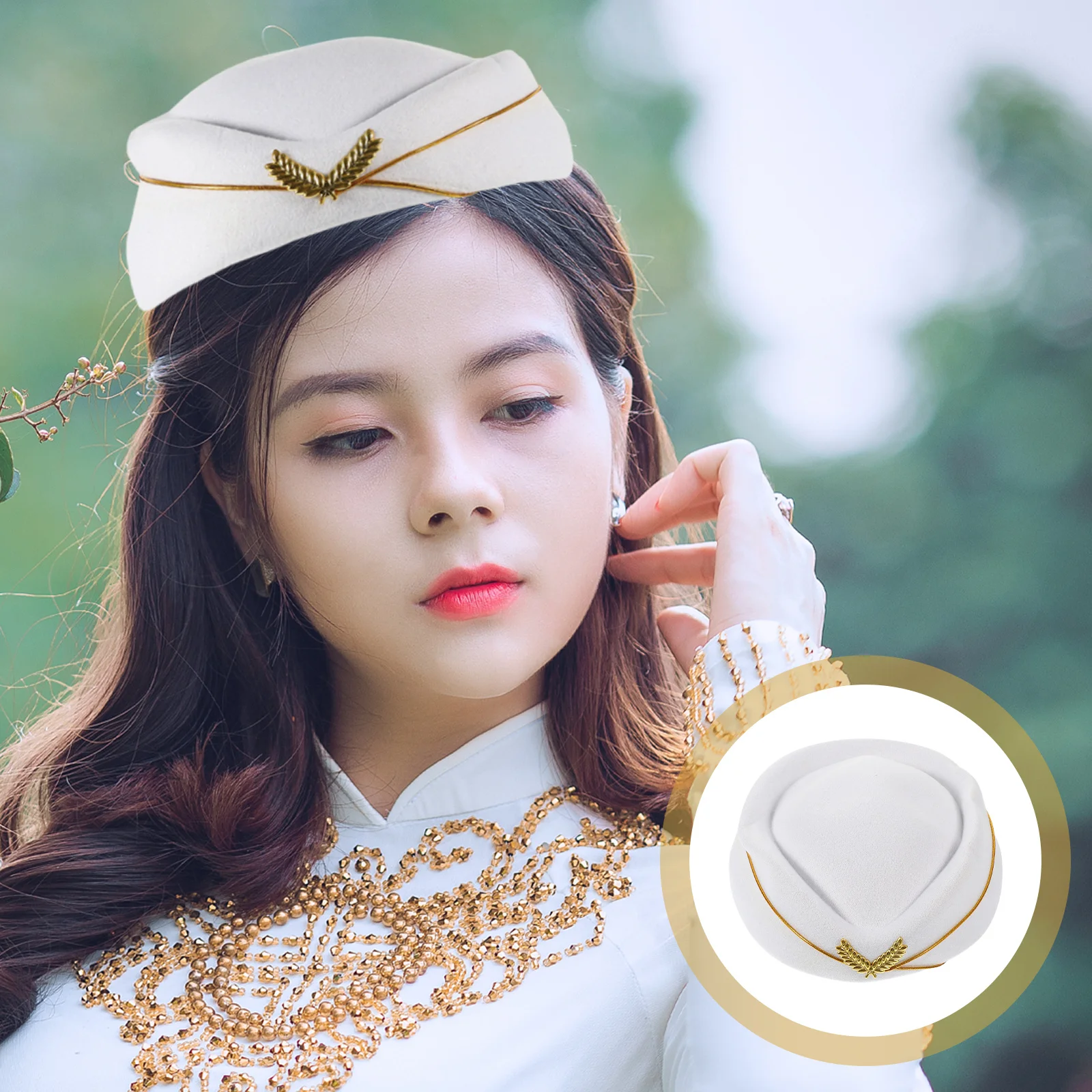 

Шляпа стюардессы, женские розовые, бежевые береты стюардессы, аксессуары для косплея, декоративные, один размер, подходит для большинства