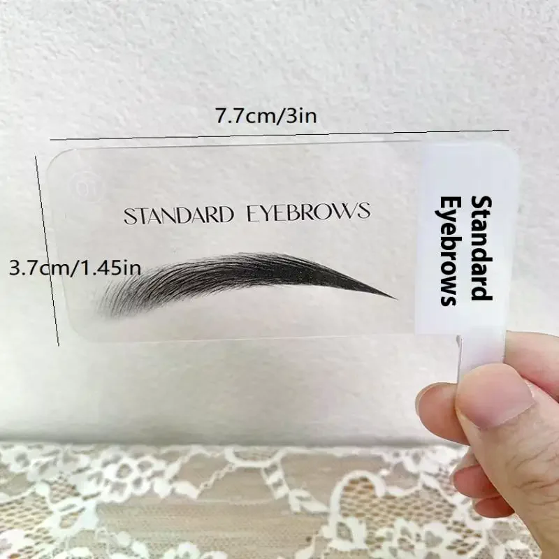 6 paires de cartes d'essai en forme de sourcils, 6 Styles populaires pour une sélection rapide des clients, carte modèle en forme de flèche, simule l'effet de sourcils