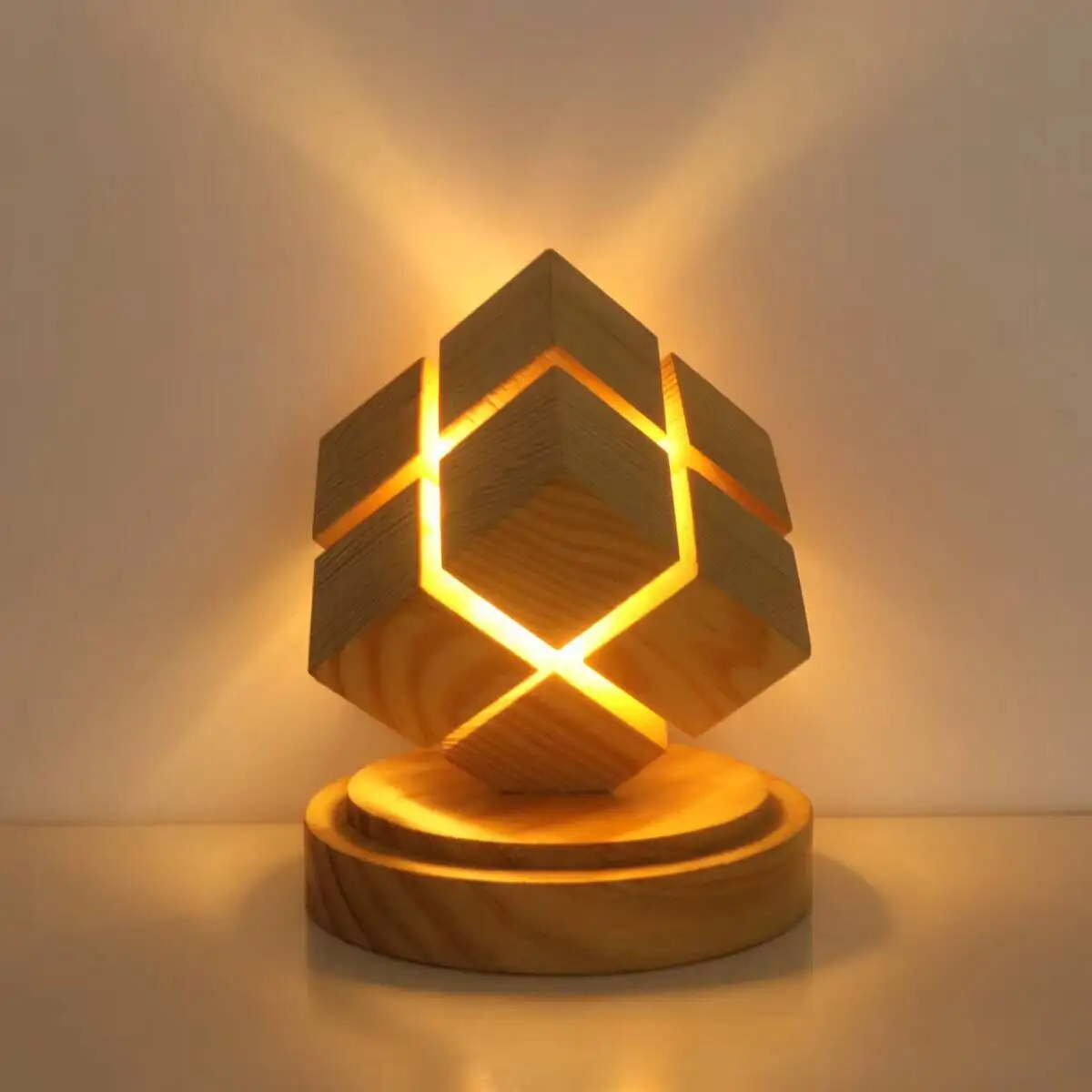 

Creative Four Level Cube Night Light Bedside Table Decor Lamp for Bedroom Atmosphere Lighting and Home Decoration