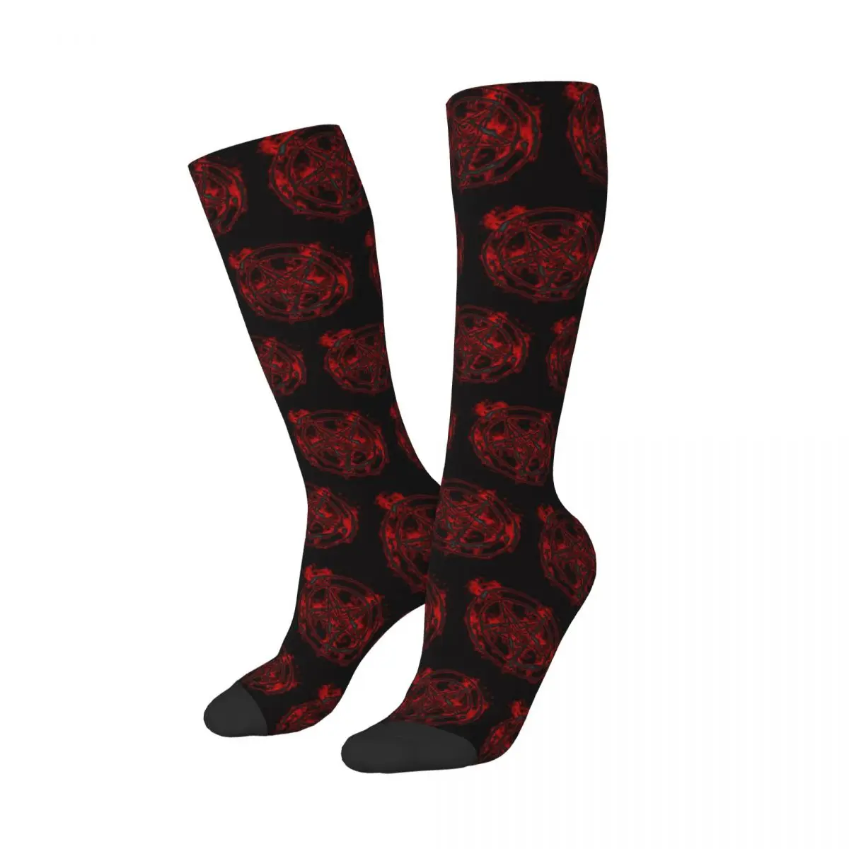 Pentagram-Satanism-Sigil-Of-Baphomet-Devil Socks Harajuku High Quality Stockings All Season Long Socks Unisex Christmas Gifts