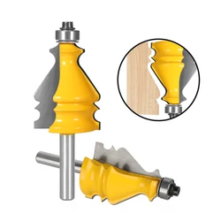 1PC 8mm Shank Architectural Cemented Carbide Molding Router Bit Trimming Wood Milling Cutter for Woodwork Power Tools