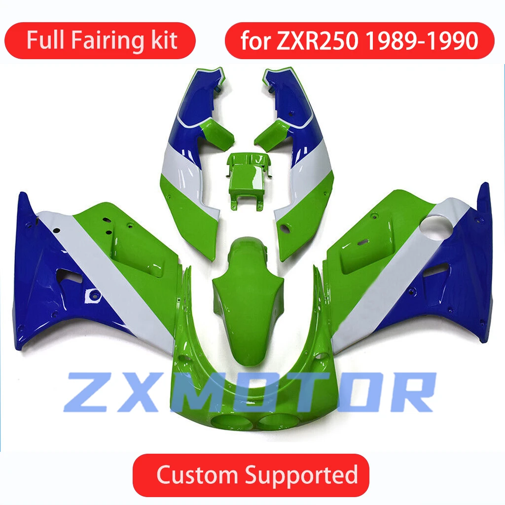 Carenados para Motocicleta KAWASAKI ZXR250 1989 1990, Kit de Carenado Completo de Repuesto 100% Compatible con ZXR 250 89 90