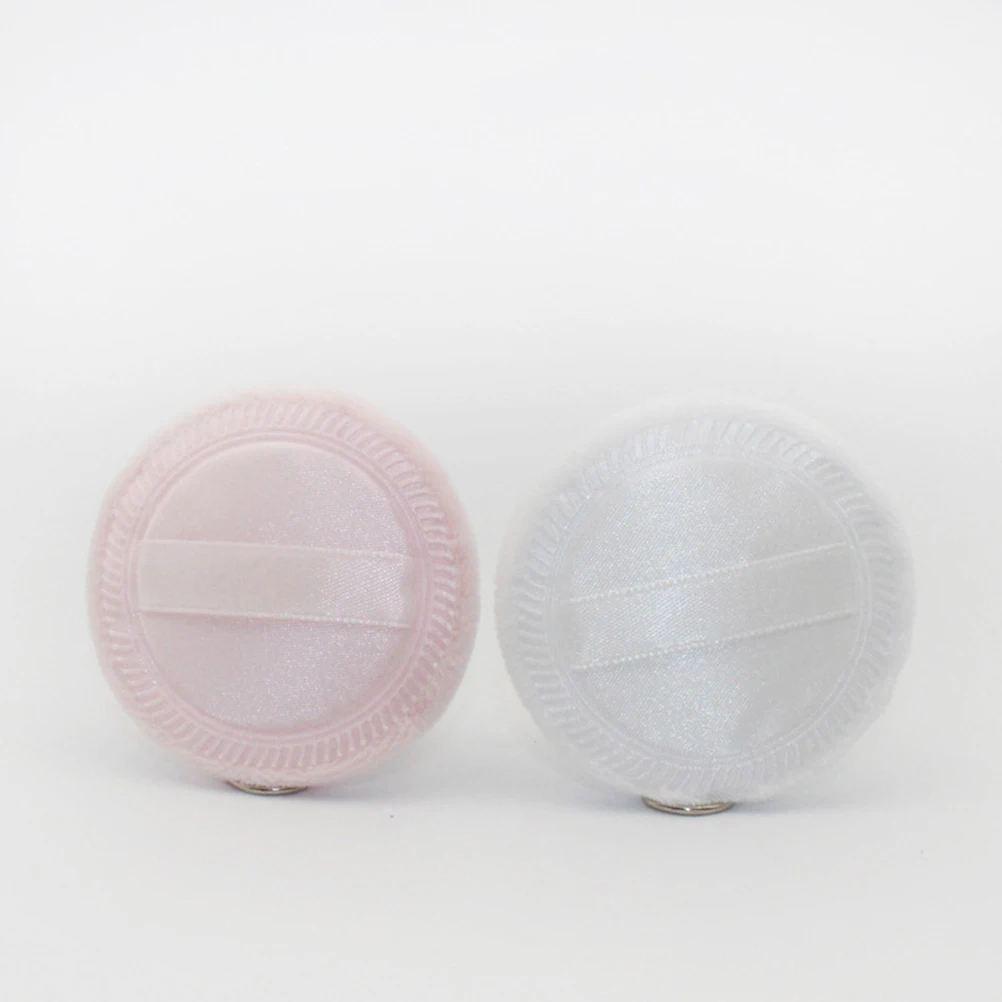

10 Pcs Powder Puff Ribbon Soft Cotton Non Toxic Easy Clean Makeup Sponge Foundation Application Salon Home Travel