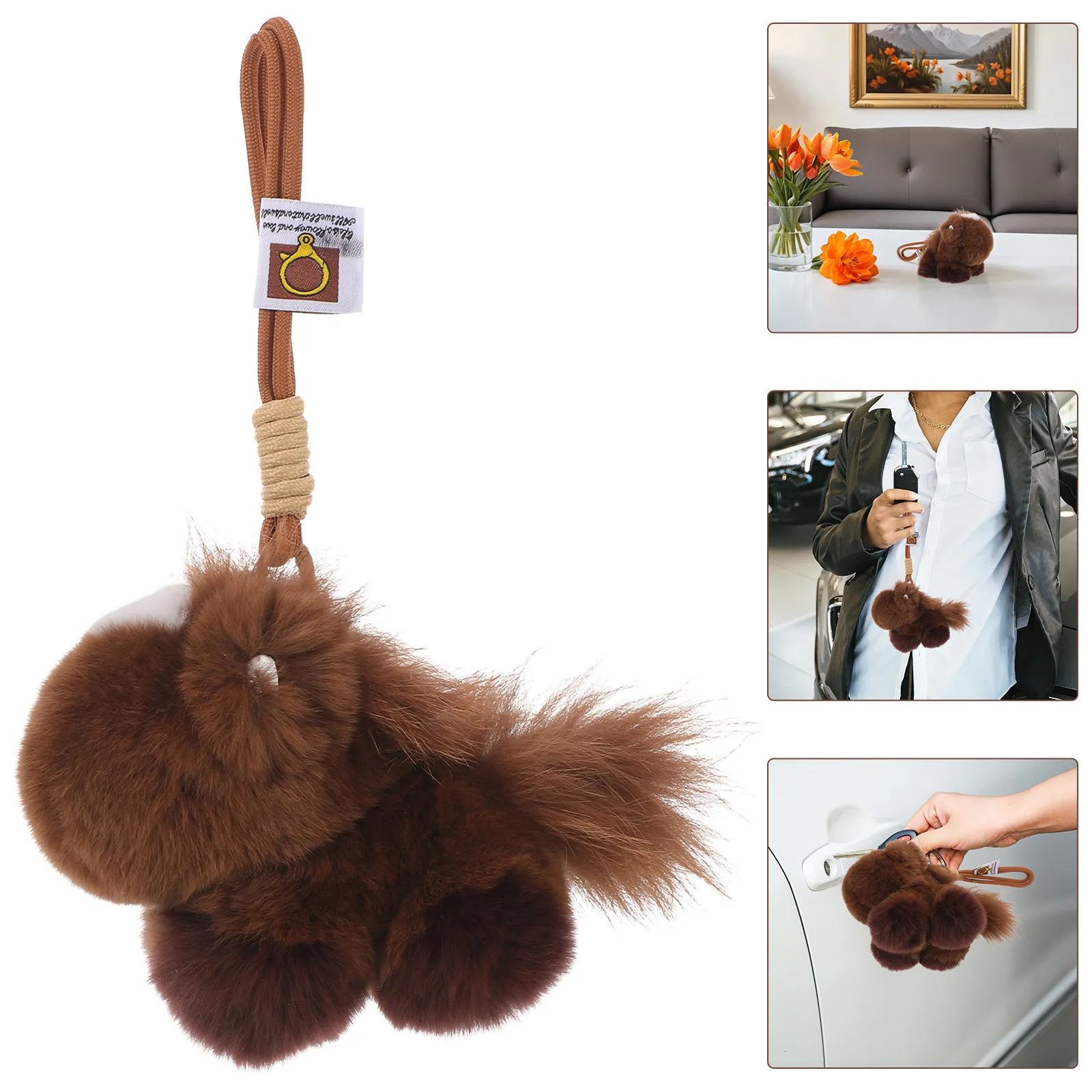 

Мягкий брелок-подвеска в виде лошади, милый дизайн животного, для украшения рюкзака, сумки, подарок для детей, фэн-шуй, Год Лошади