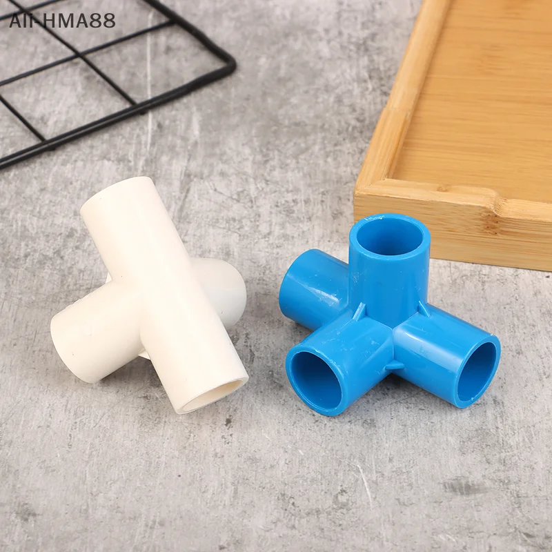 5 pz Diametro Interno 20mm Connettore a 4 Vie Tubo in PVC Irrigazione Serbatoio di Pesce Acquario Adattatore di Scarico Bianco/Blu/Grigio