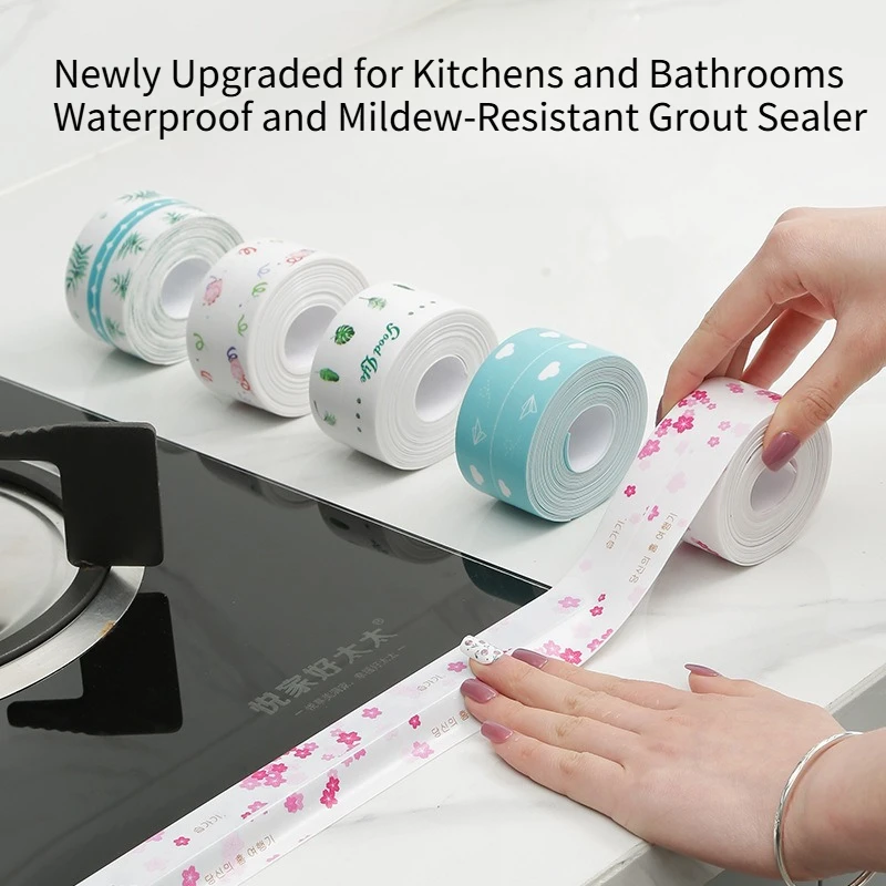 Waterproof Sealing Tape Self Adhesive Caulk Strip Mildew Proof Tape for Kitchen Bathroom Toilet Sink Wall Corner